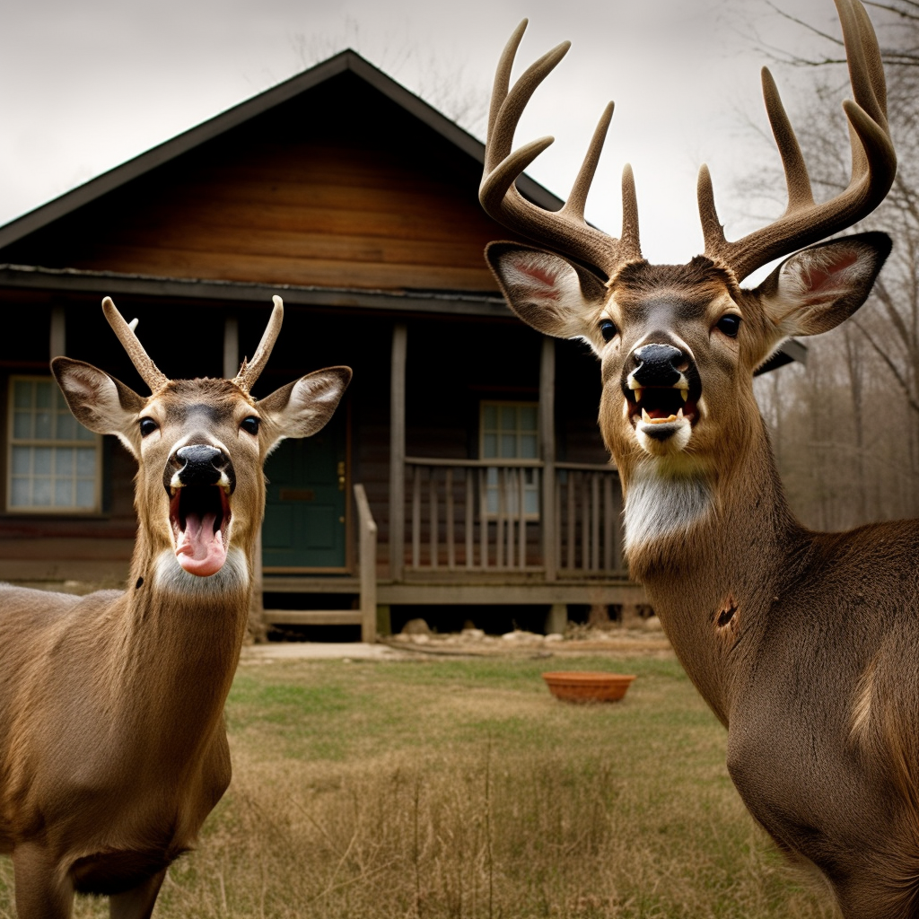 Angry rednecks screaming at deer