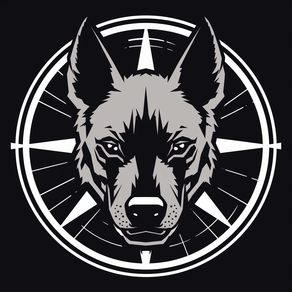 Angry Belgian Malinois Head Logo