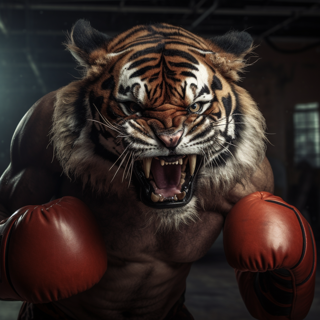 Tiger with Boxing Glove