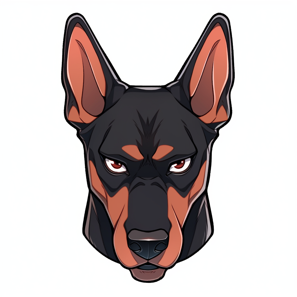 Angry Tiny Doberman Emoji