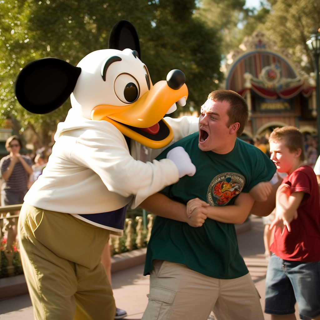 Angry White People Beating Goofy