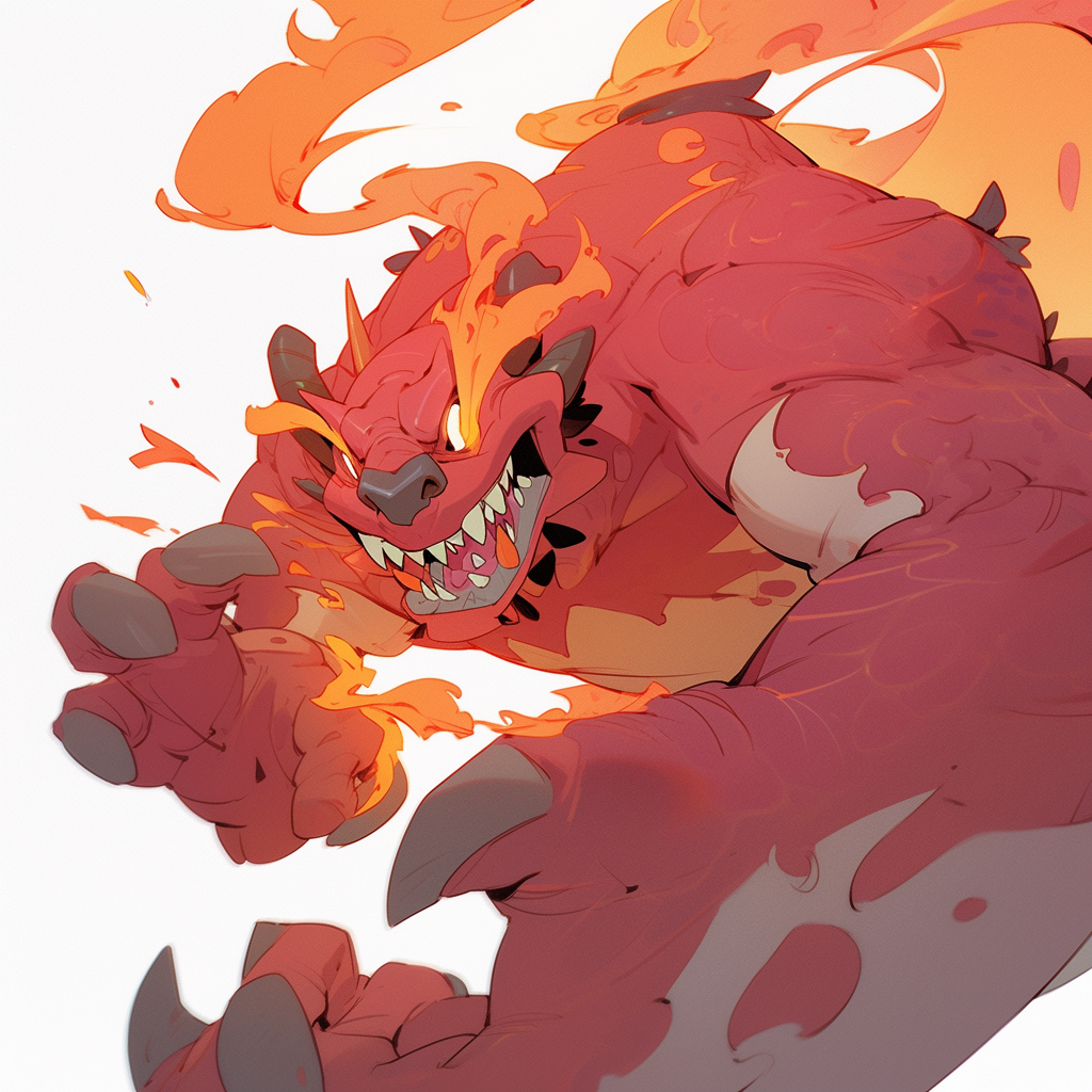 Fierce flames engulfed in anger