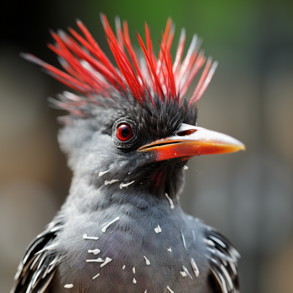 Angry bird with flaming spikes