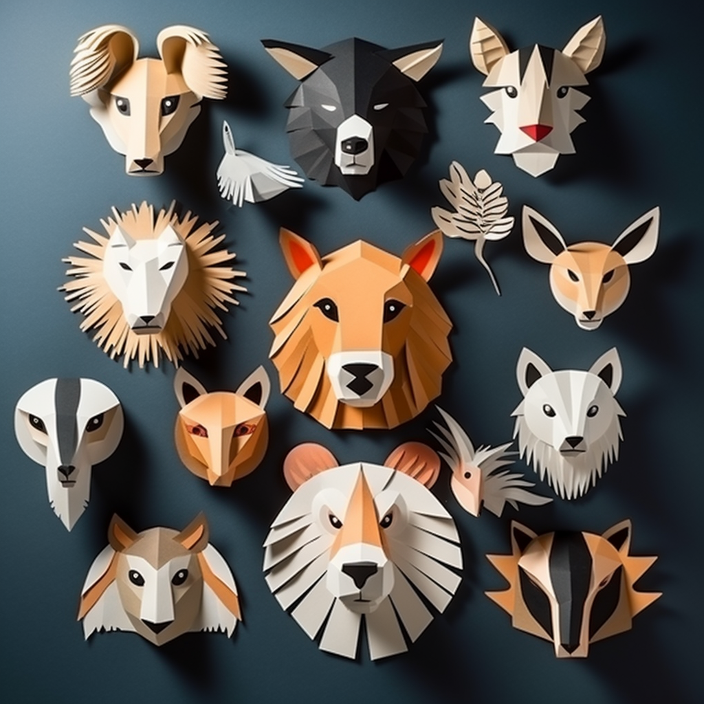 Animal Collage Paper Style