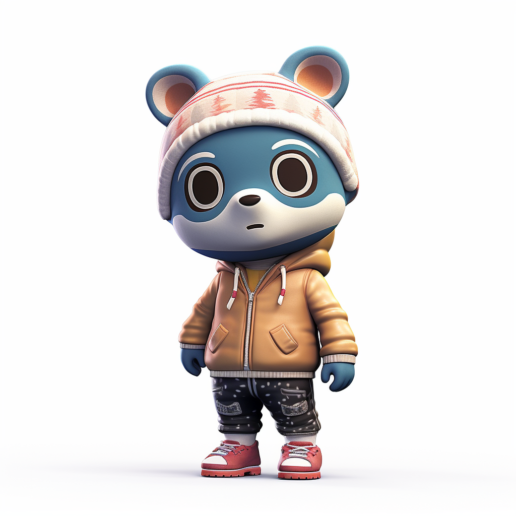 Animal Crossing Character in Ski Mask