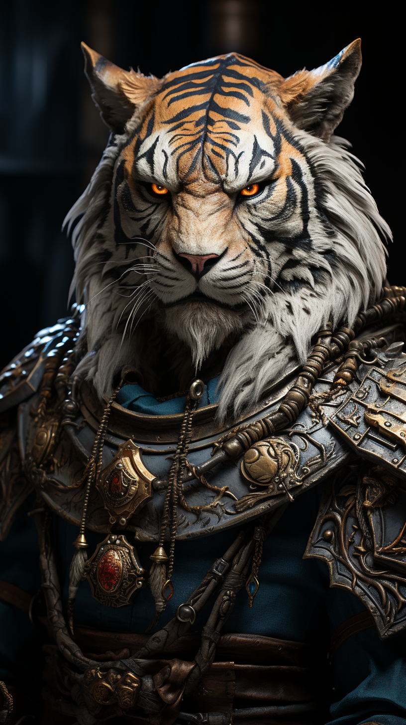 Realistic Tiger Warrior Artwork