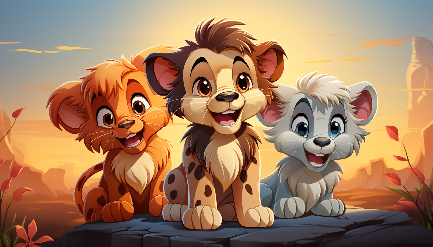 Cute animal cartoon illustration