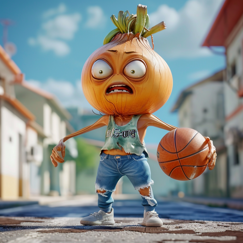 Rapper Onion with Backwards Blue Jeans