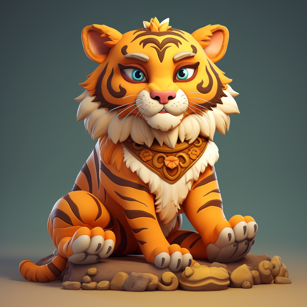 Tiger Fortune Cartoon Style