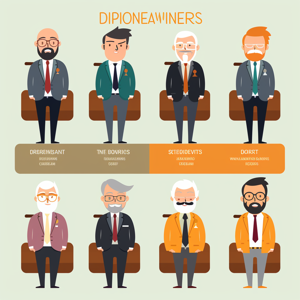 Illustration of Board of Directors in Flat Design