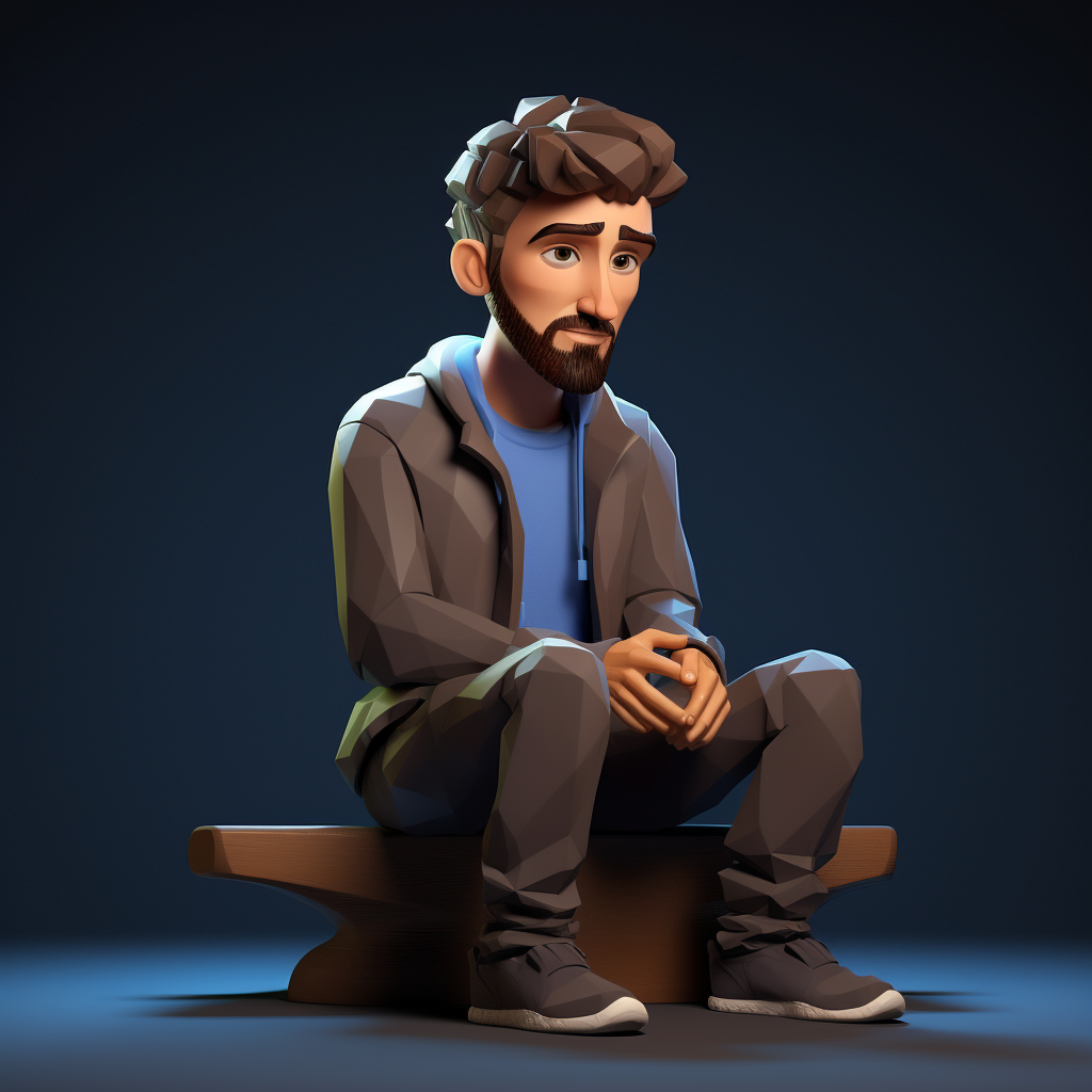 3D animated male LinkedIn user