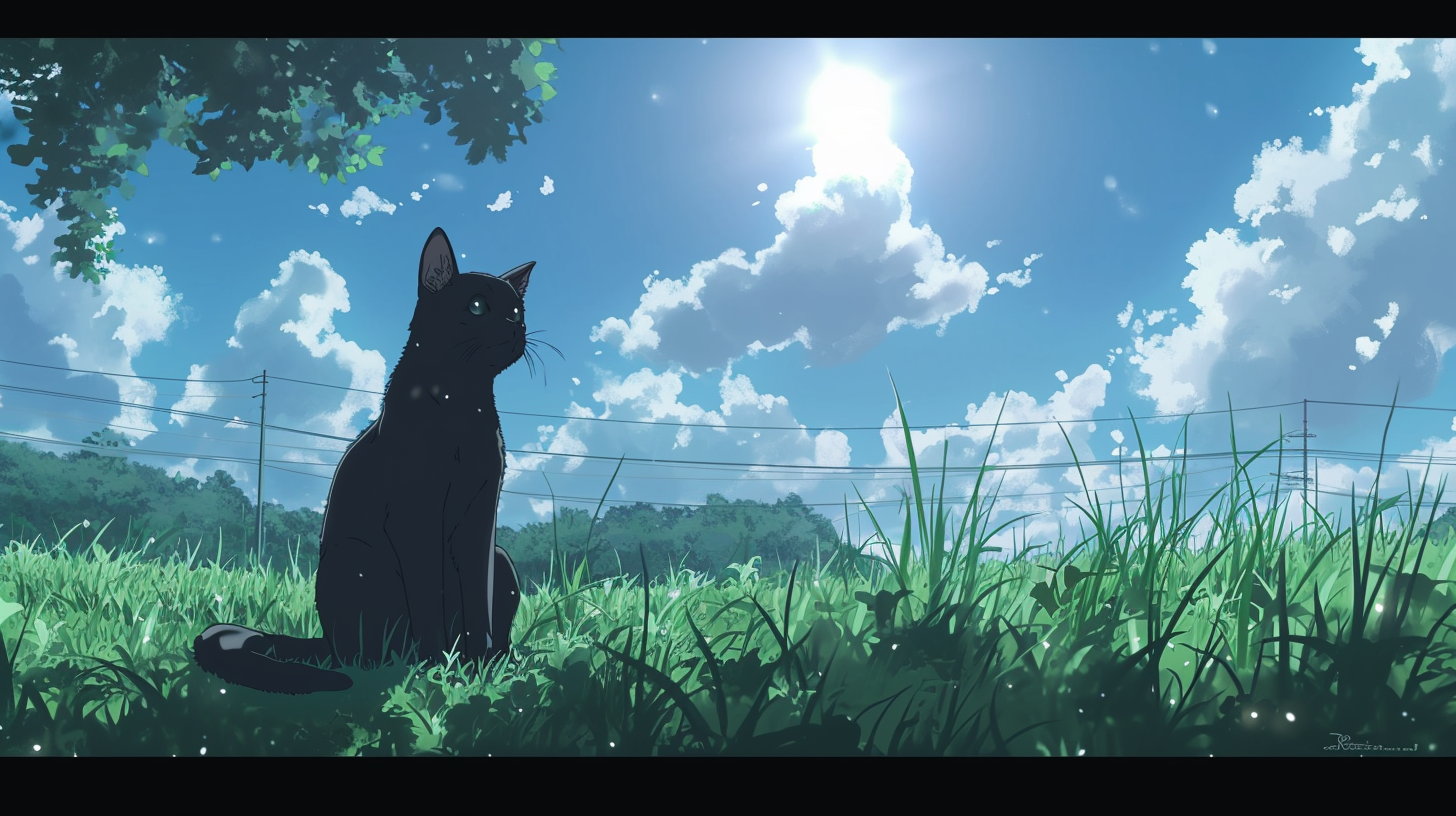 Anime Domesticated Cat Loki Alien Landscape