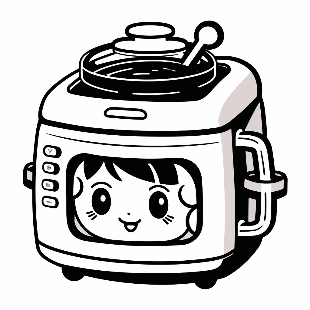 Simplistic anime rice cooker stamp