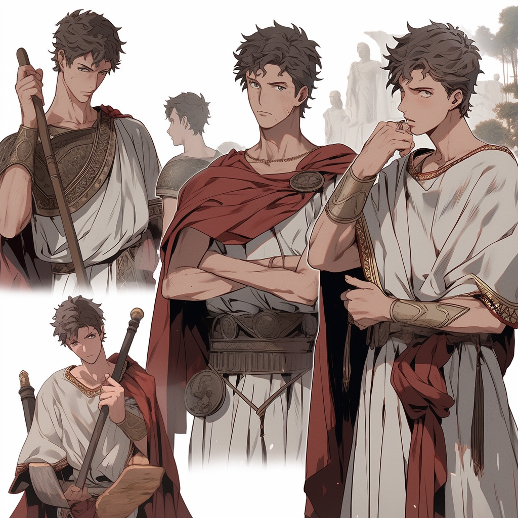 Anime depiction of a Roman Emperor