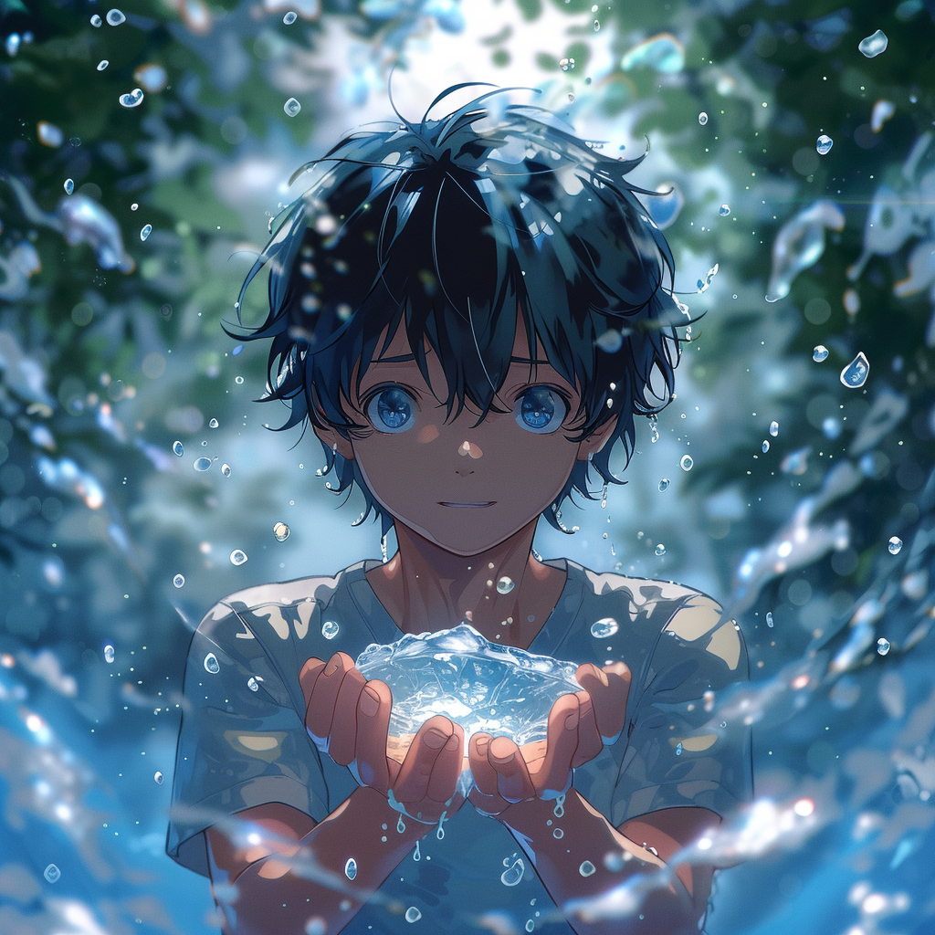 Anime Boy with Ice Hands