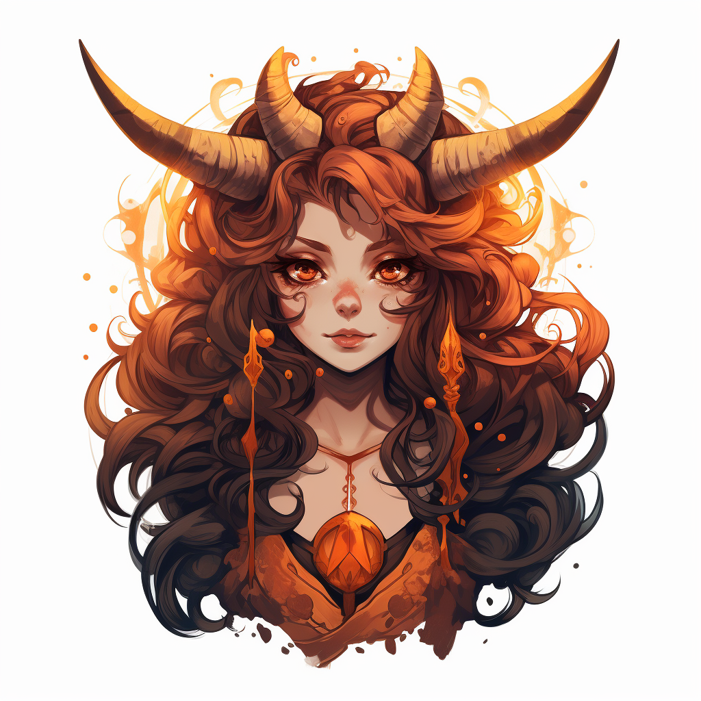 Anime character with horns design