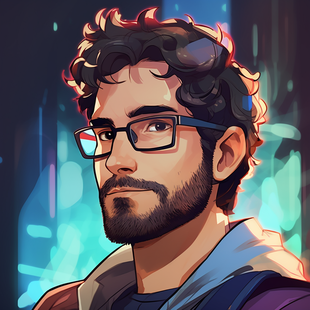 Anime style profile picture of game developer Michael Arkin