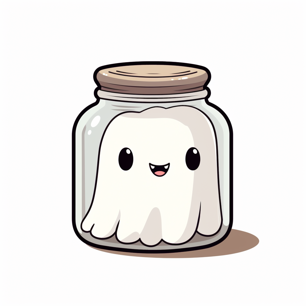 Adorable Anime Ghost in Jar