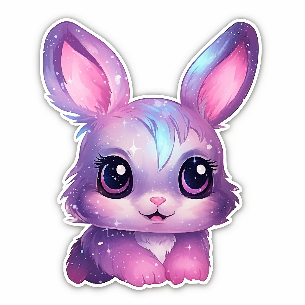 Adorable Anime Bunny Sticker