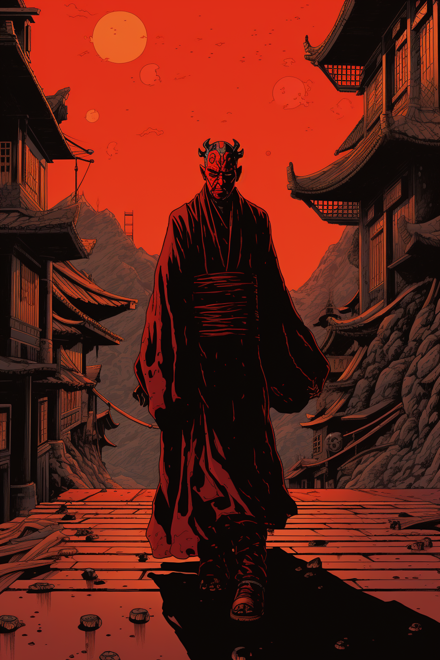 Anime Katsuhiro Otomo Style: Full Body Darth Maul