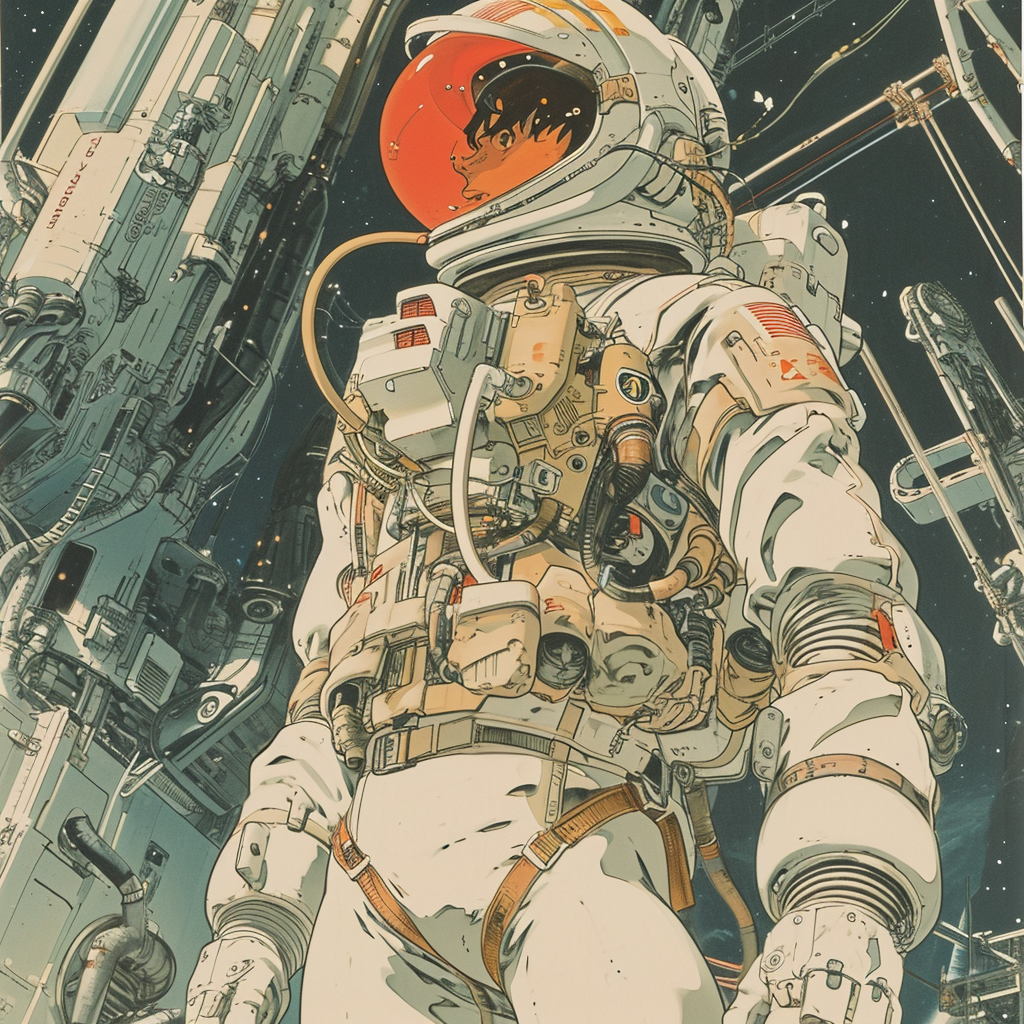 Space Action Hero in Neo-Vintage Armored Suit