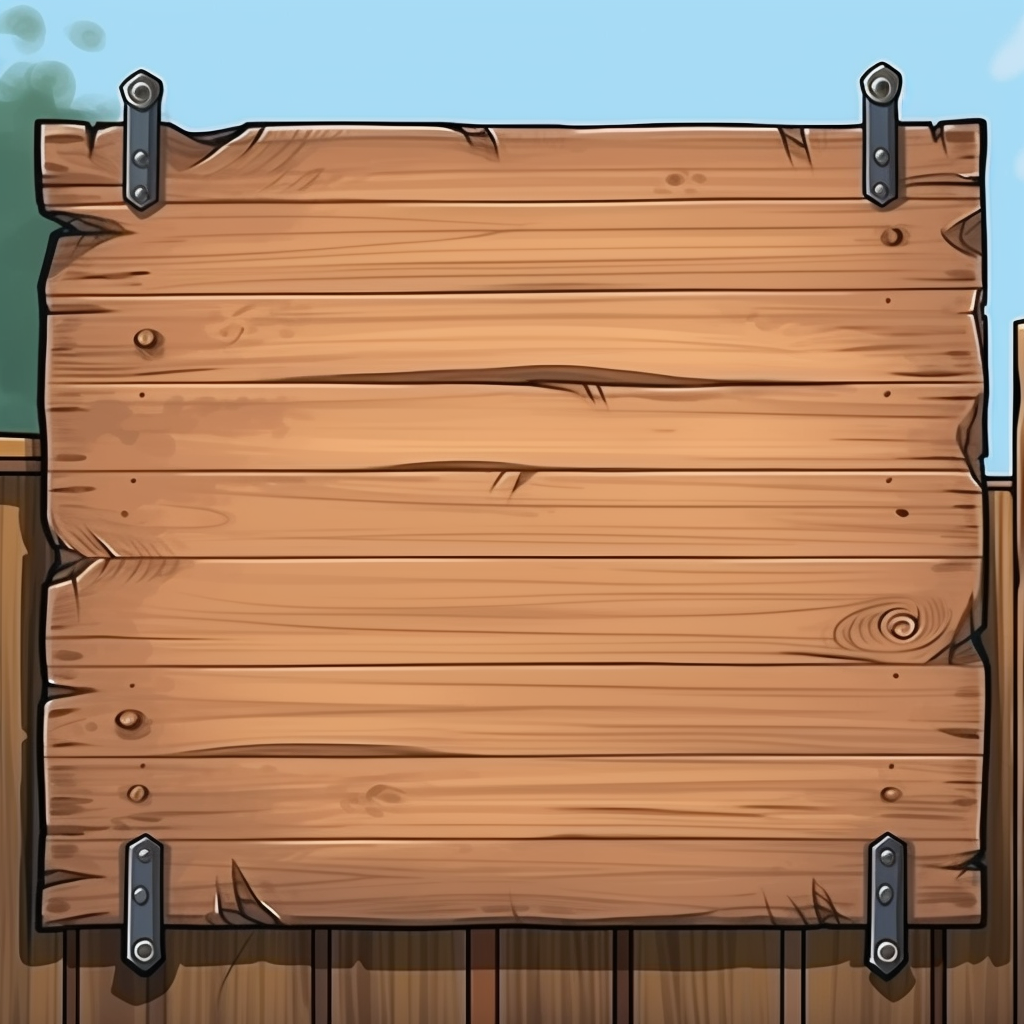 Anime notice board with blank parchment