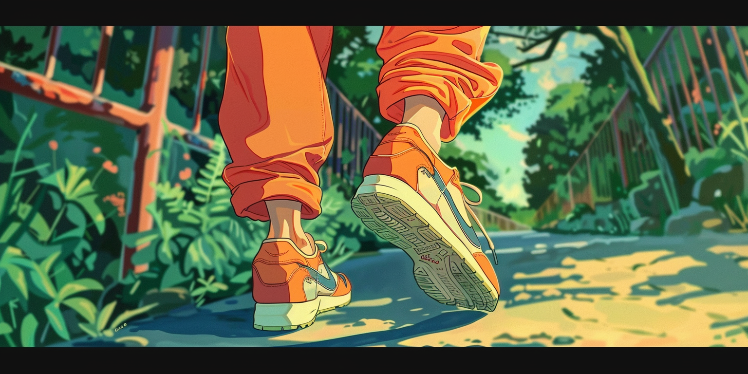 Shonen anime shoe walk