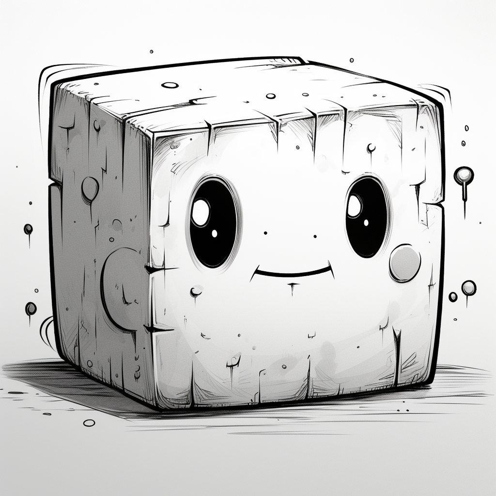 Anime Spongebox Line Drawing