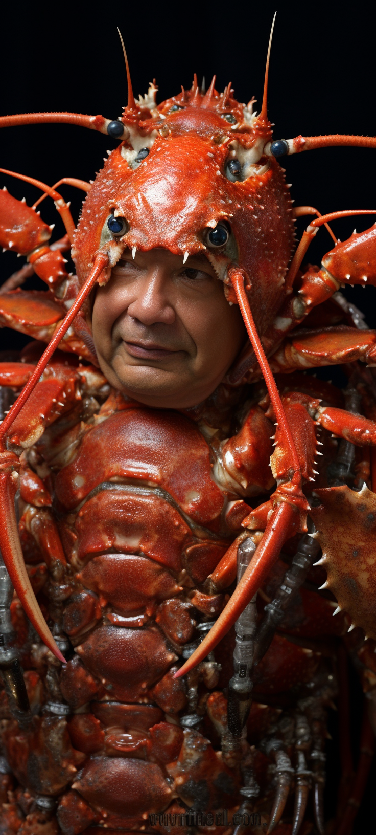 Crustacean man contest participants showcasing their skills