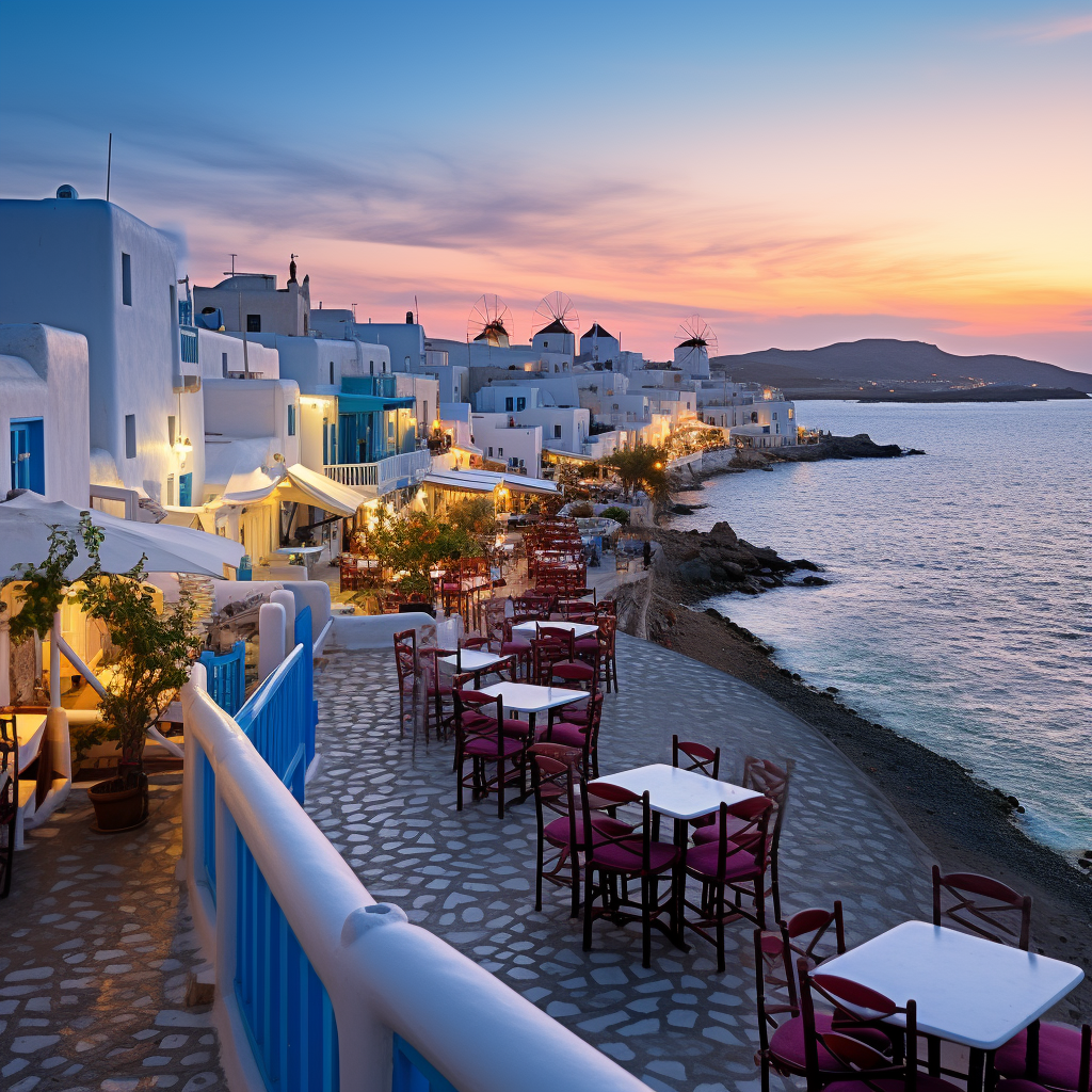 Stunning views of Ano Mera Mykonos