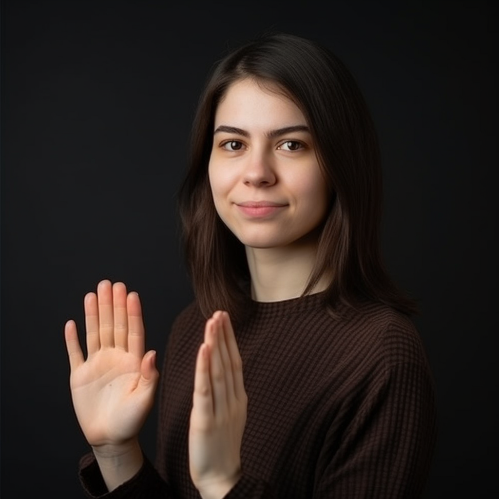 Anonymous woman performing a helpful gesture