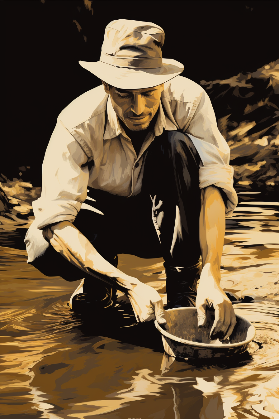 Gold Panning by Anselmo Ballester