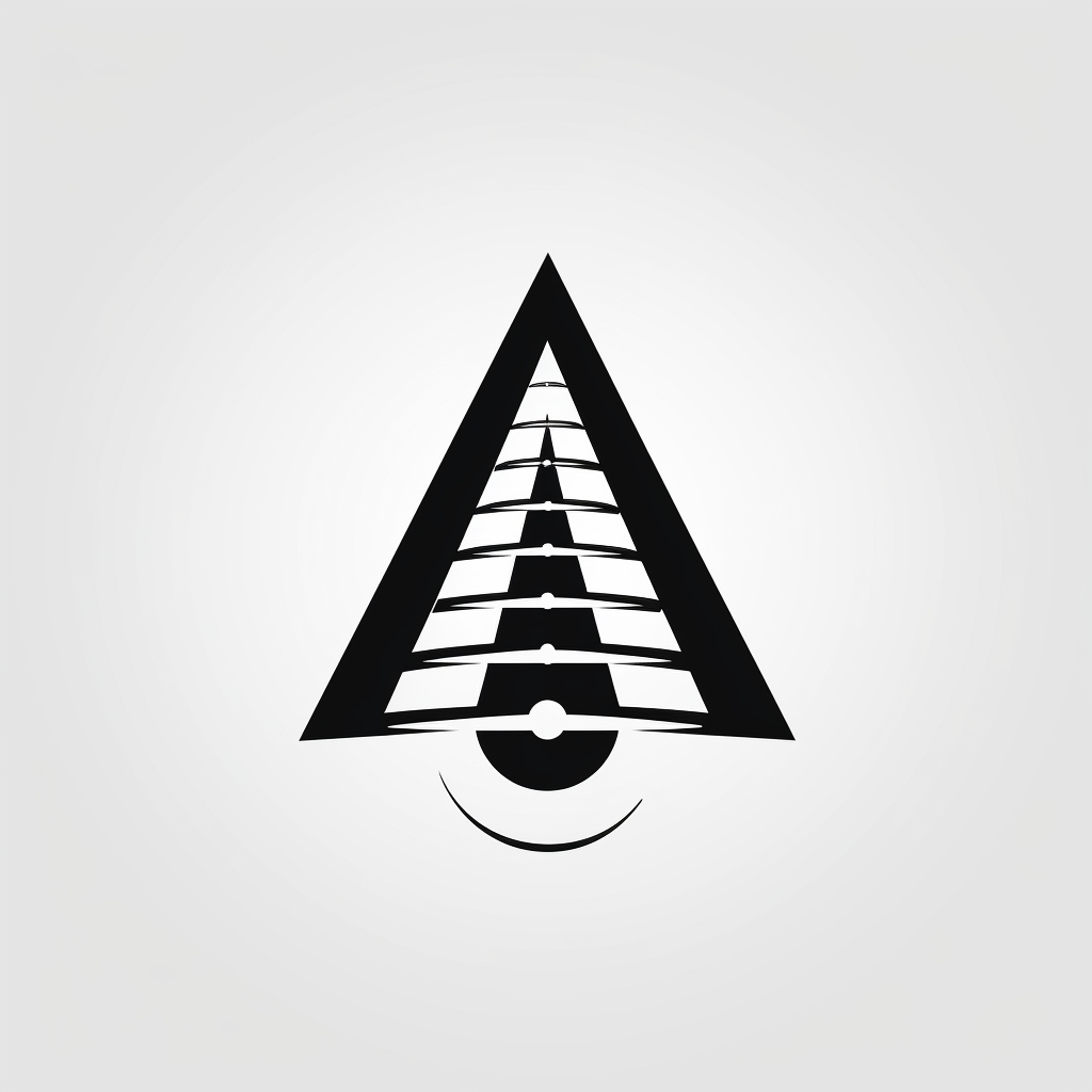 Antenna symbol logo in black and white