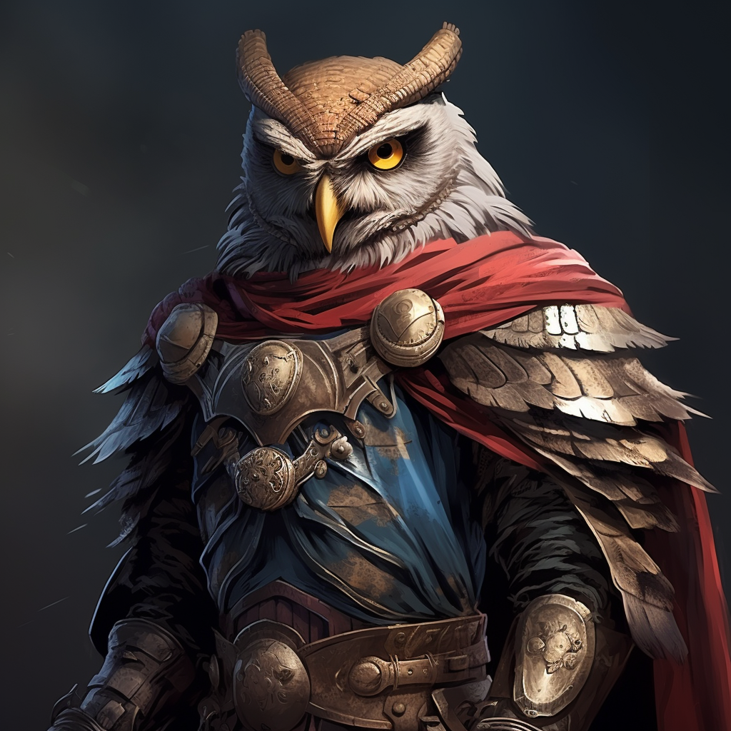 Owl character design illustration