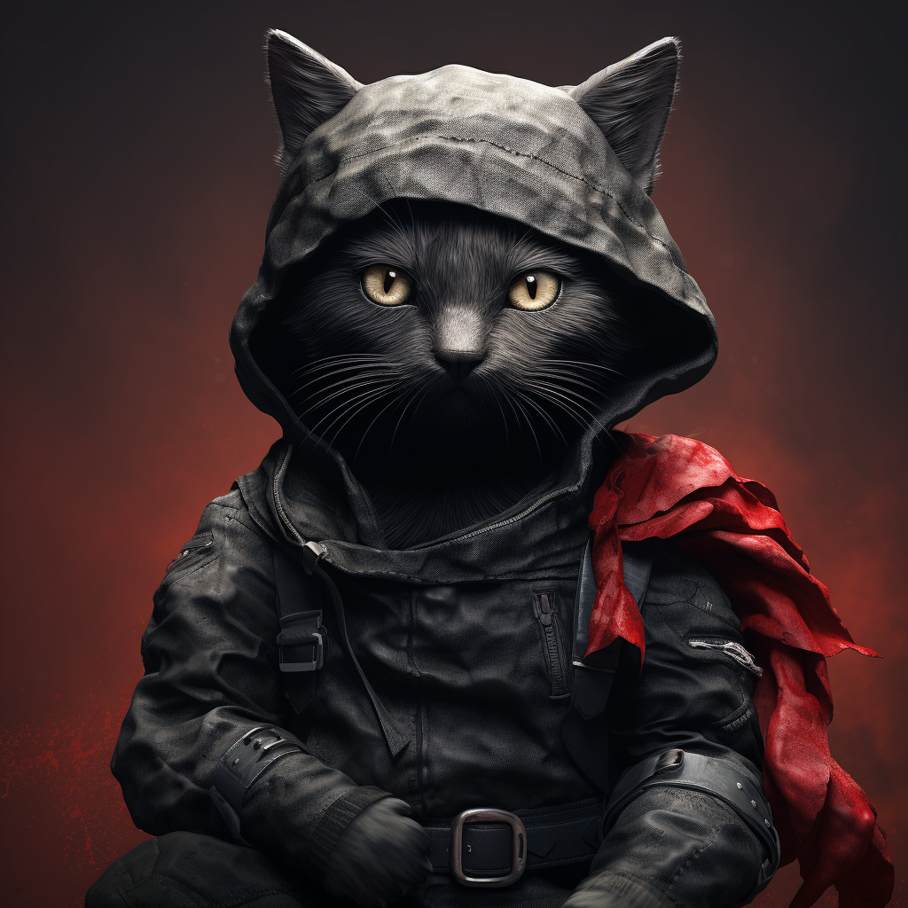 A powerful Antifa cat