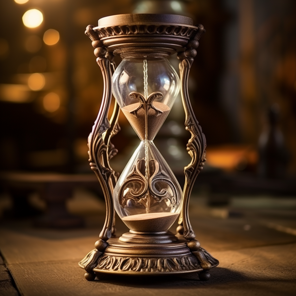 Beautiful antique bronze hourglass design