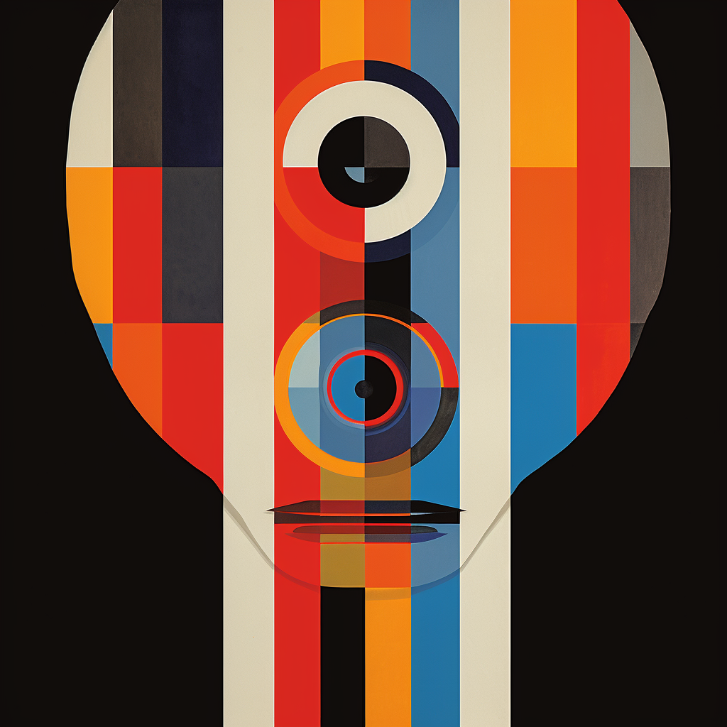 Screaming head in concentric circles
