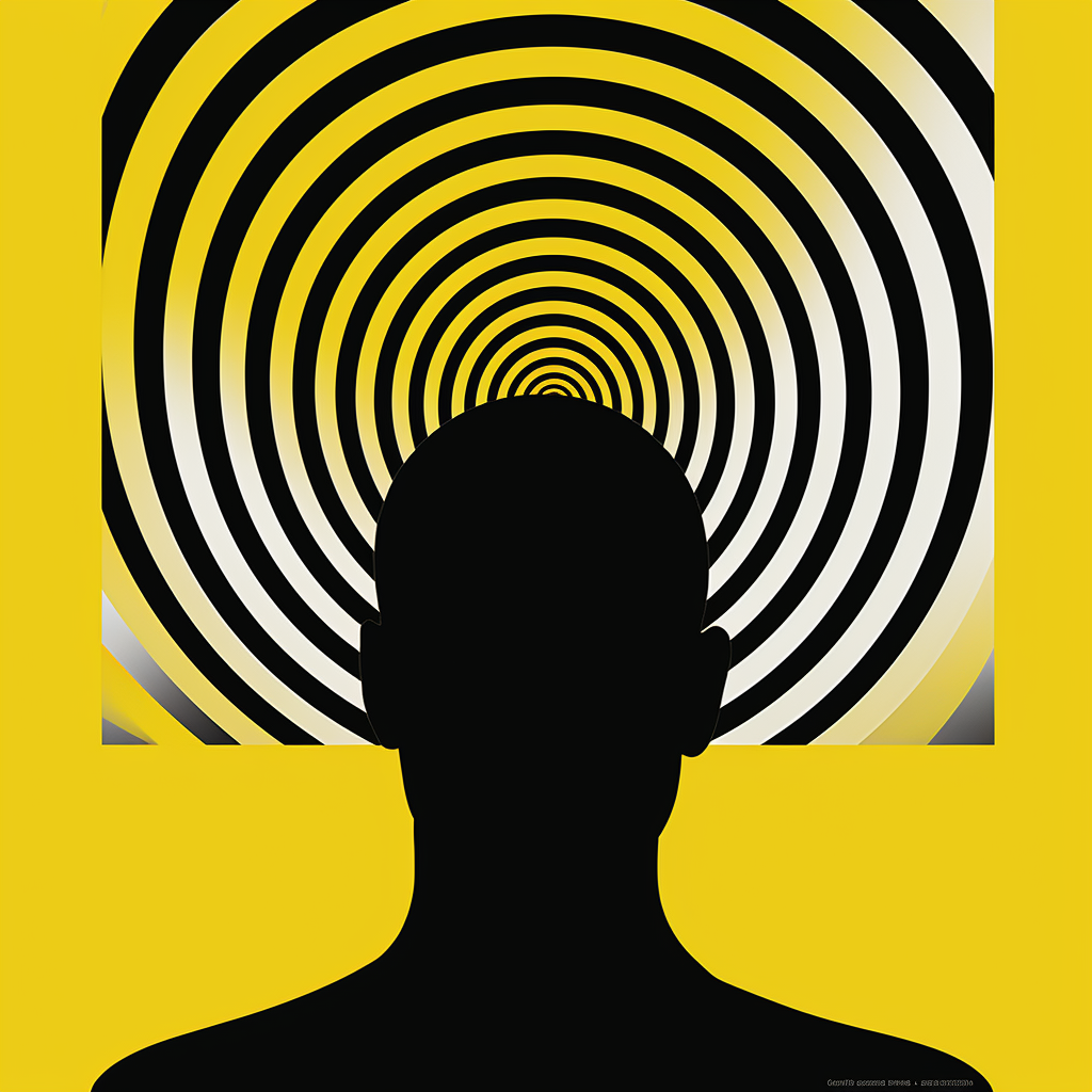 Psychological thriller film poster with concentric circles