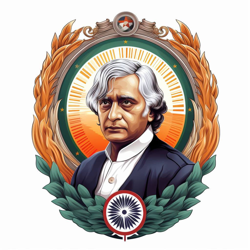 Symmetrical emblem of A.P.J Abdul Kalam