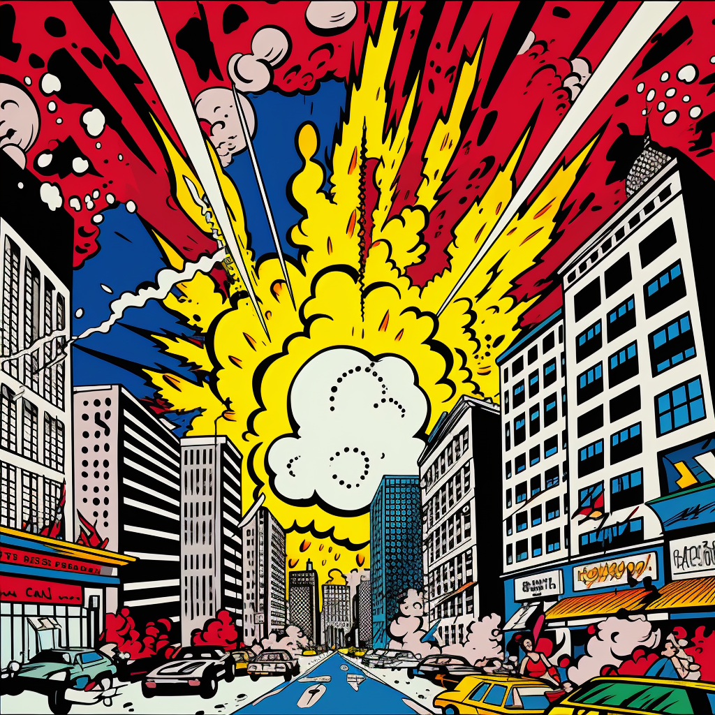 Apocalypse News in Roy Lichtenstein Style