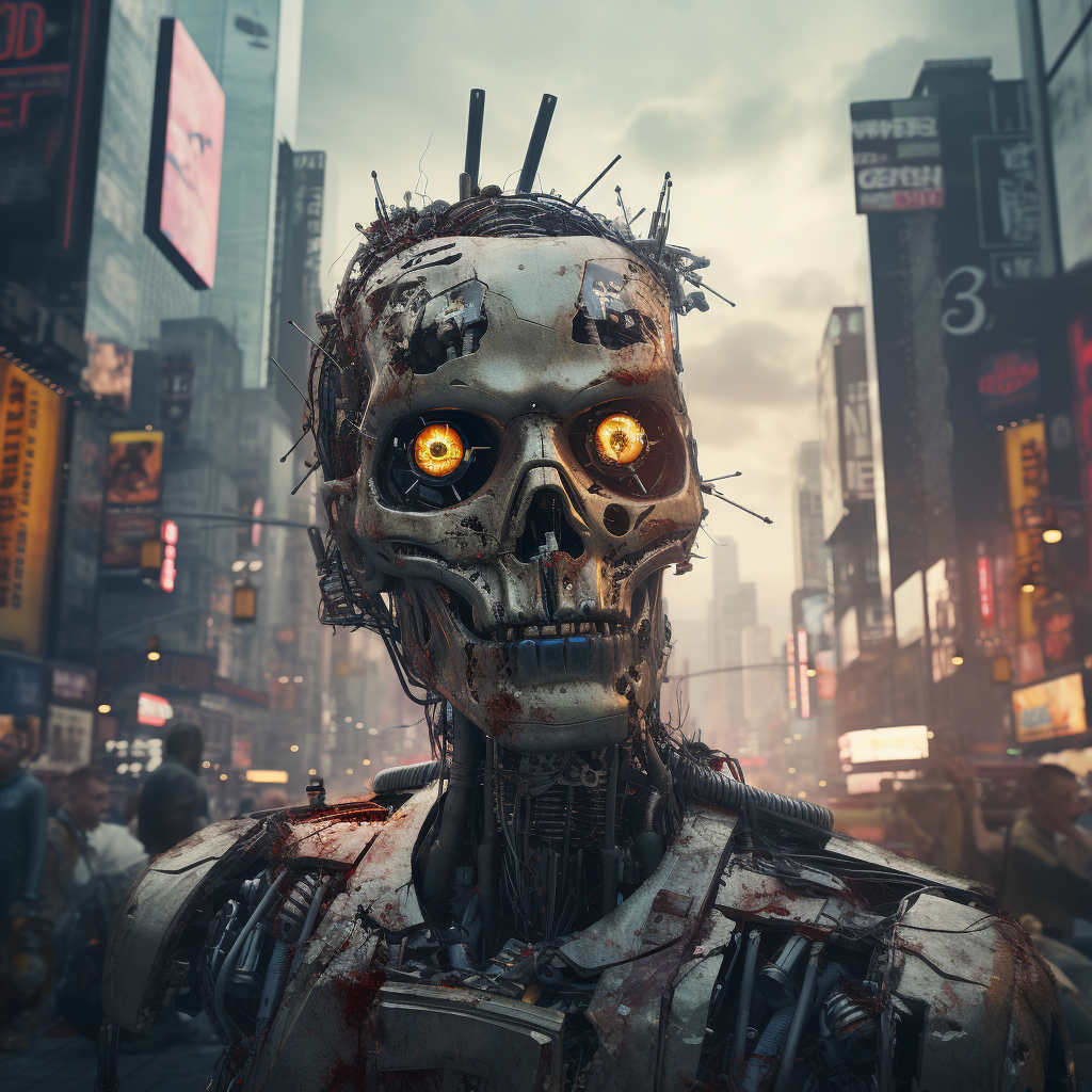 Apocalyptic Zombie Robots in New York