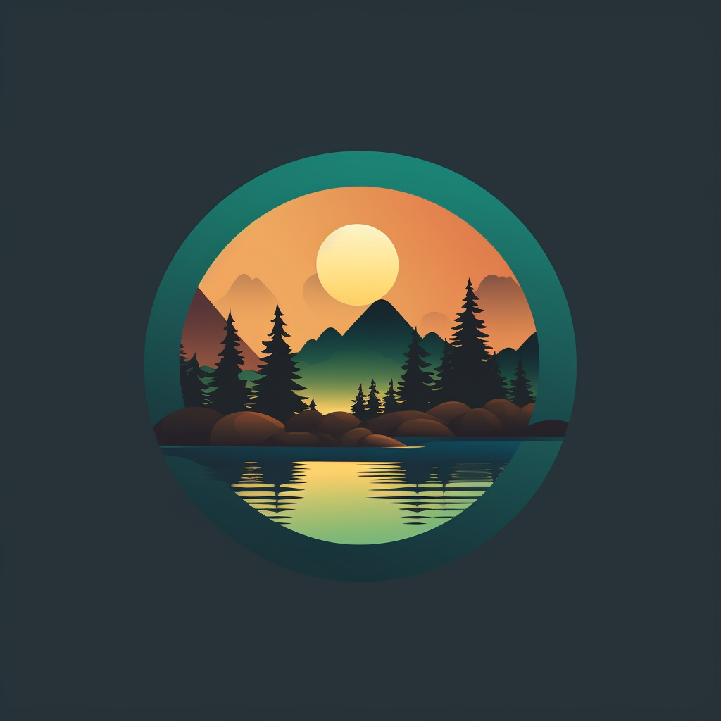 Logo with App in a Beautiful Forest