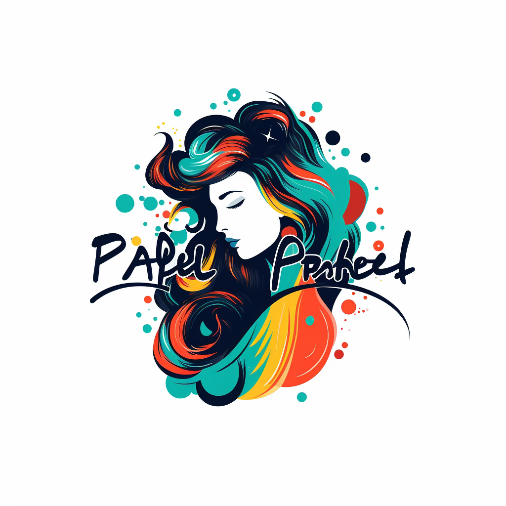 Colorful artist-inspired apparel printing logo