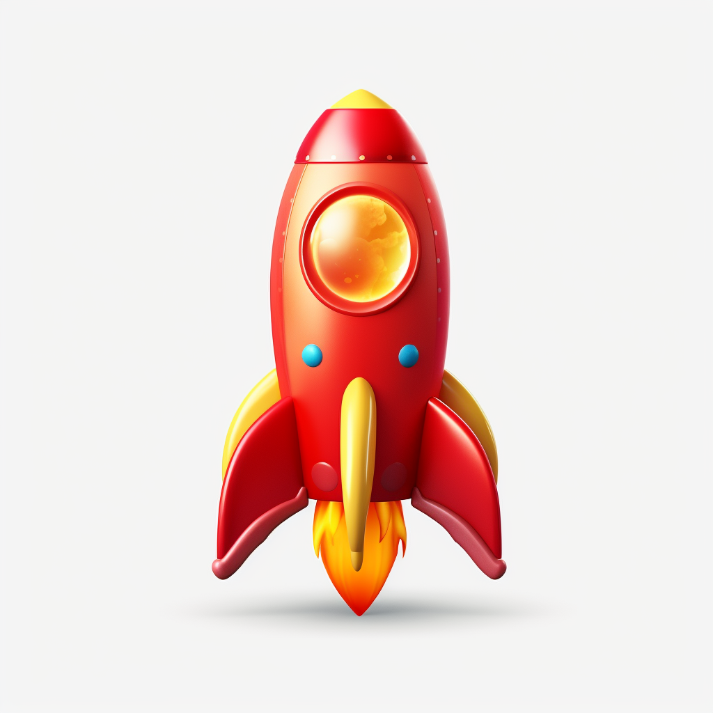 Transparent background Apple Emoji Rocket