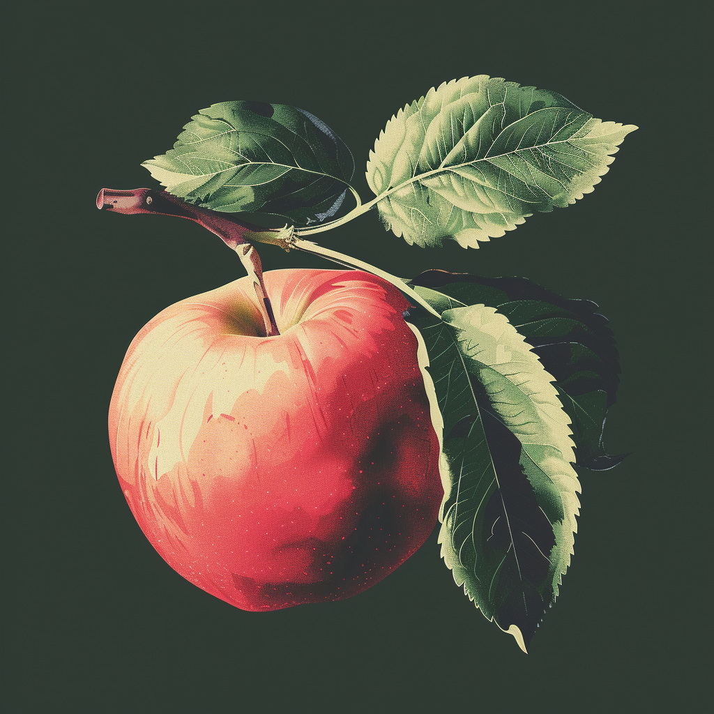 Fresh Red Apple Vector