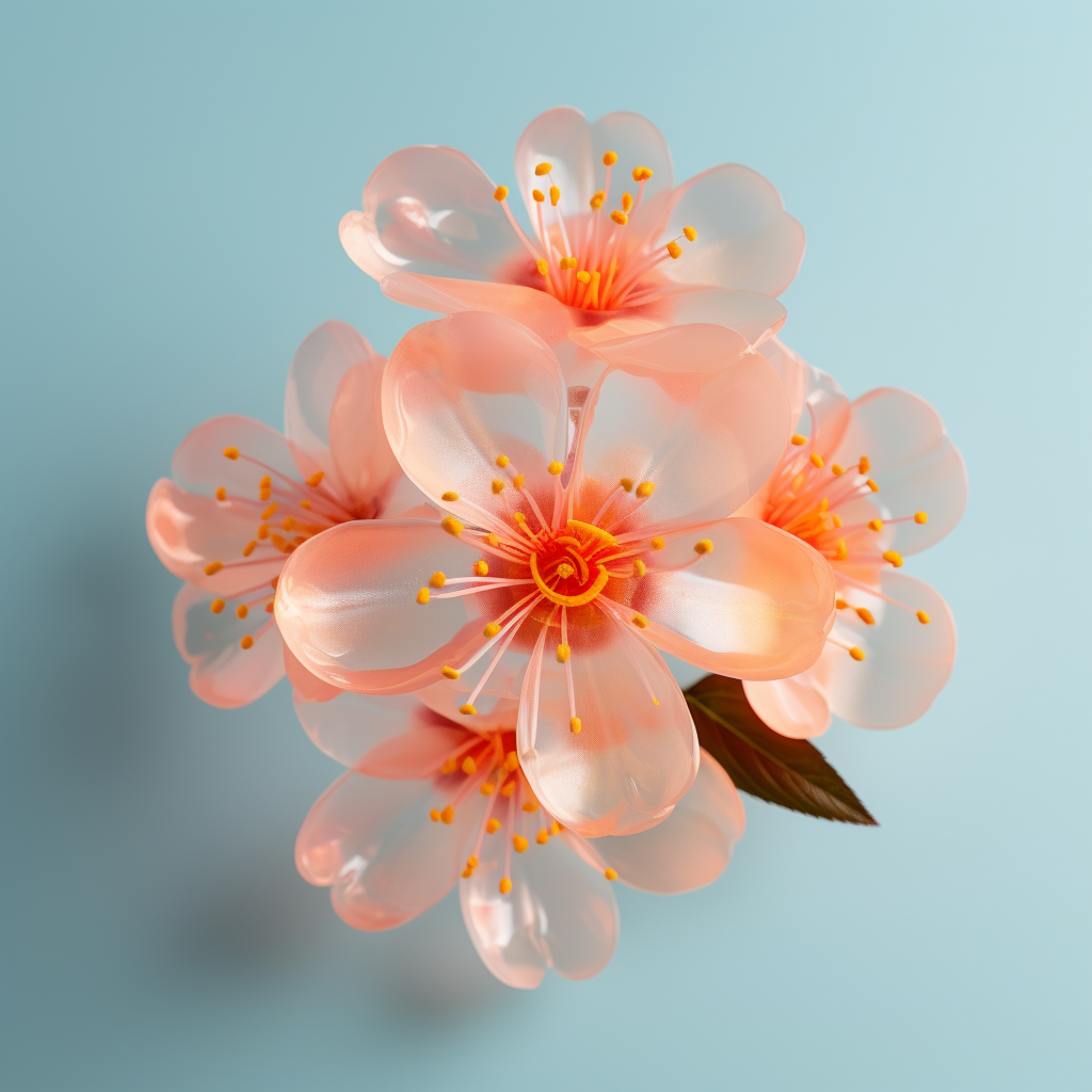 Apricot Blossom Holographic Color Background