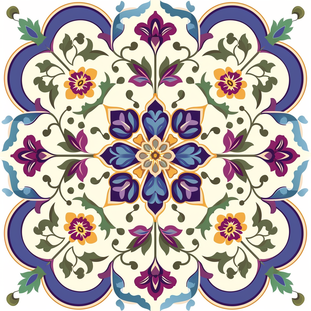 Arabesque Style Flowers