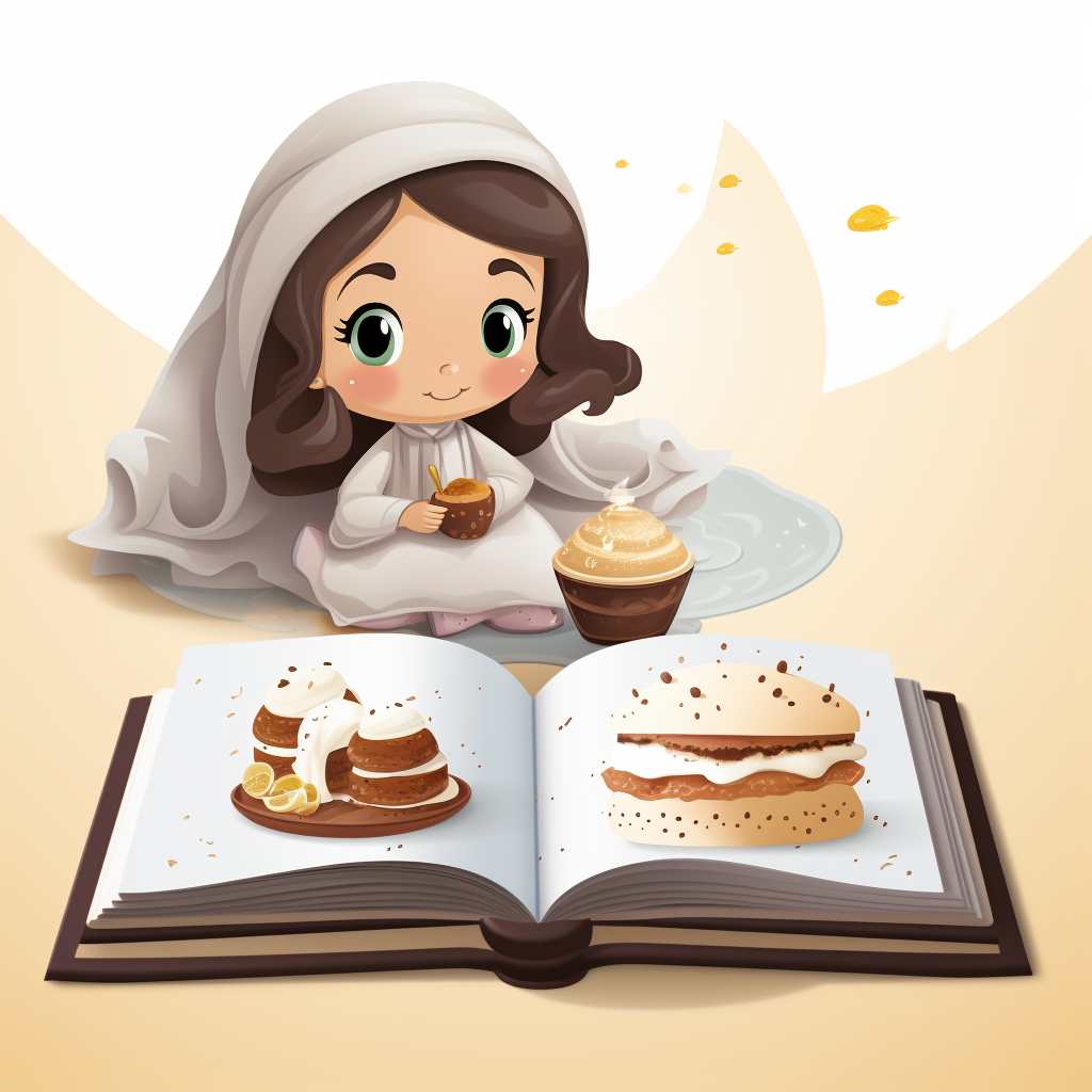 Arabic dessert prophet born Muslim cartoon style toddler book woman