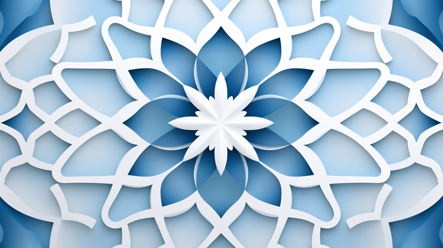 White and Blue Arabic Islamic Background