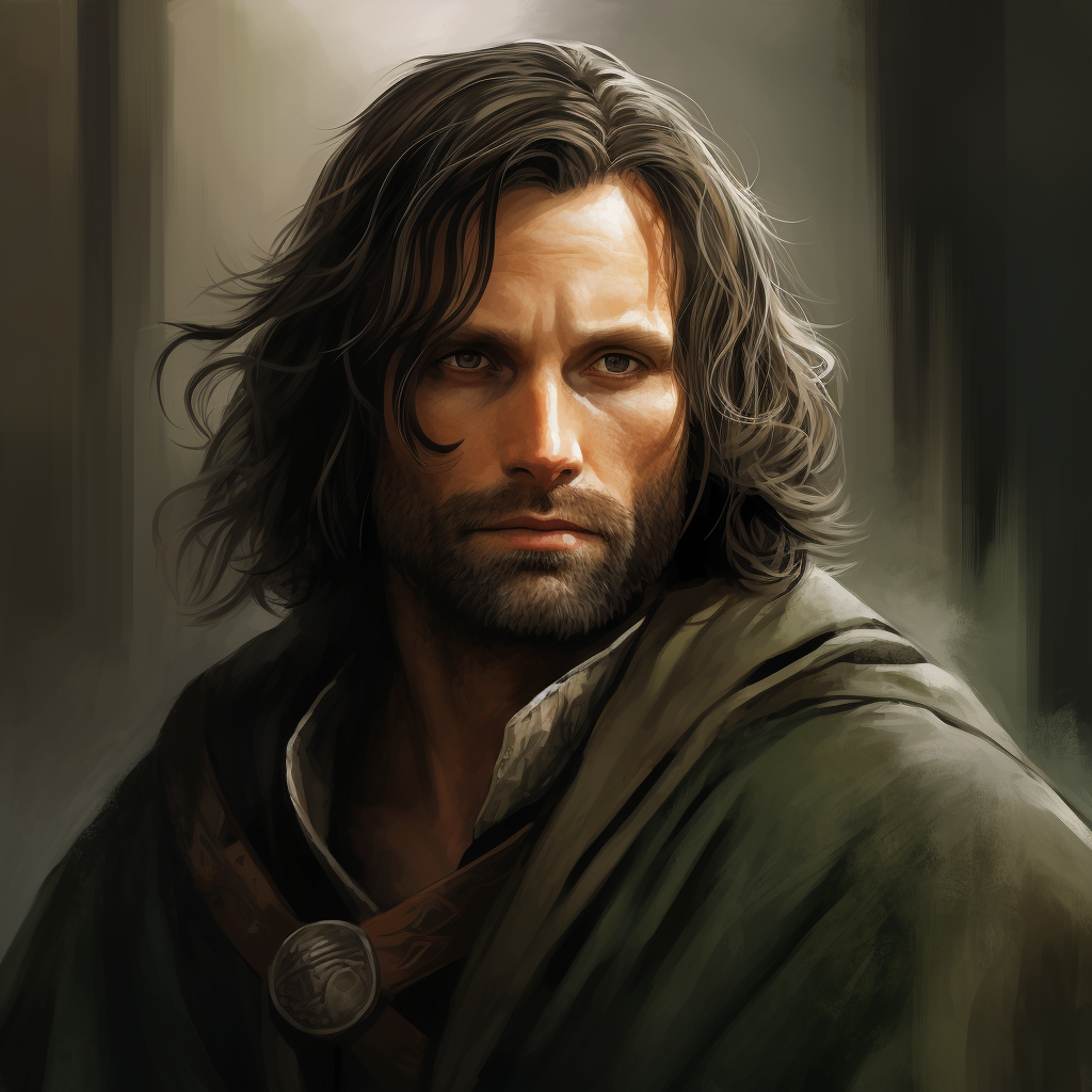 Aragorn with tiny eyes art